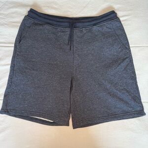 Patagonia Mahnya Fleece Sweat Shorts Mens Medium Blue Drawstring Pockets NEW